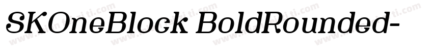 SKOneBlock BoldRounded字体转换